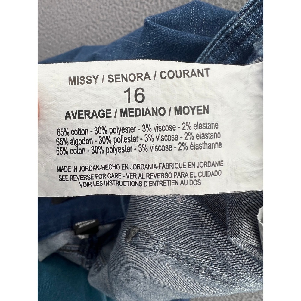 Bandolino Jeans Theadora Tummy Toner Pull On Straight Leg Blue Medium Wash 16W - Picture 11 of 13
